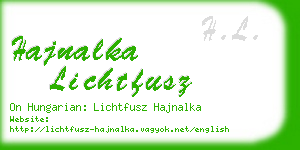 hajnalka lichtfusz business card